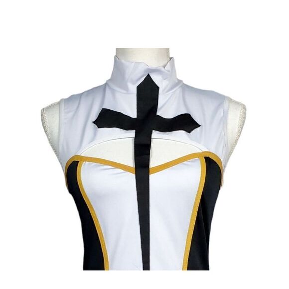 Music Legs Nun Costume Size S/M Black White Halloween Party Cosplay Sexy New - Picture 3 of 9